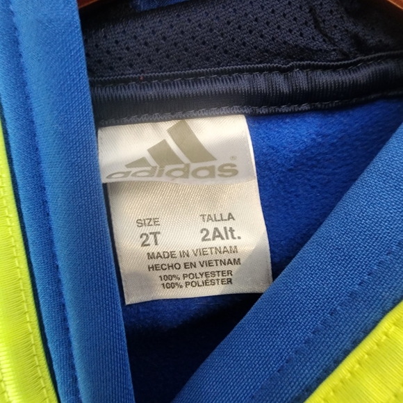 Adidas Kids Blue Hoodie - Picture 5 of 6